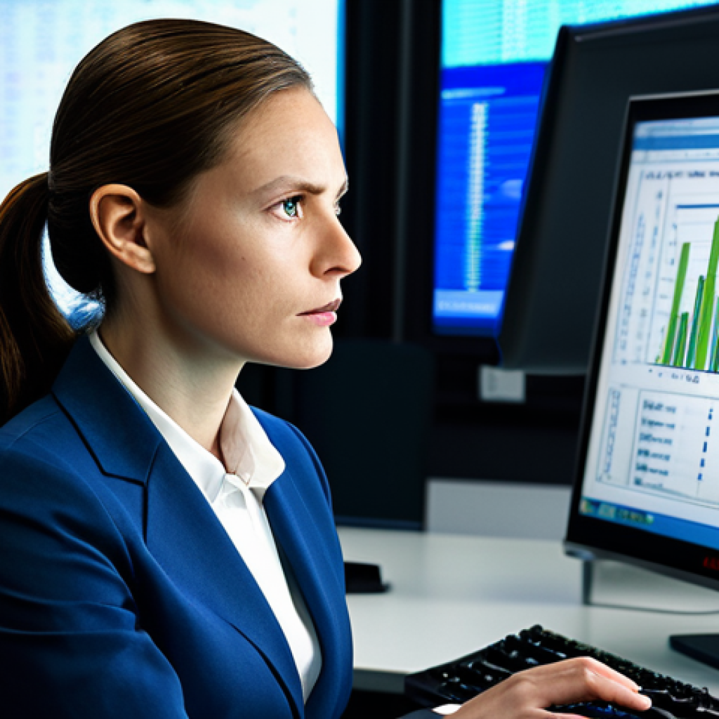 채권 투자에 대한 잘못된 믿음 - Businesswoman Analyzing Bond Data**
"A professional financial analyst, fully clothed in a modest bu...
