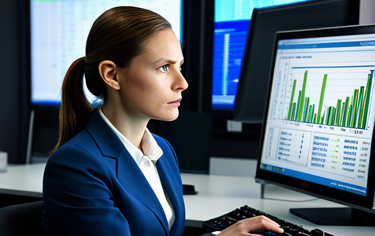채권 투자에 대한 잘못된 믿음 - Businesswoman Analyzing Bond Data**
"A professional financial analyst, fully clothed in a modest bu...
