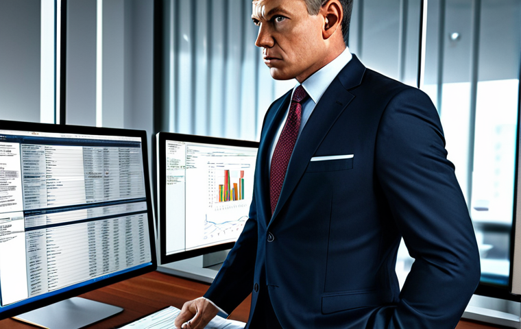 해외 채권 투자 리스크 예방 전략 - Analyzing Bond Ratings**
"A financial analyst in a modern office, carefully reviewing bond ratings ...