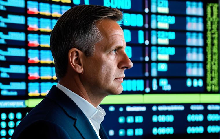 채권 시장 분석 도구 소개 - **Prompt 1: Navigating the Bond Market Storm**
"A professional-looking male investor, in his lat...