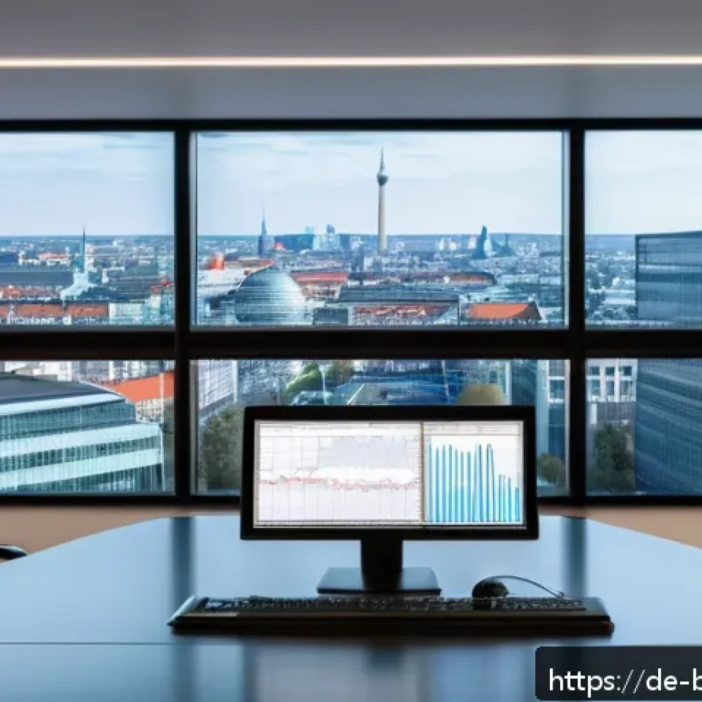 채권 발행 시장의 동향 분석 - A modern German financial office setting showing a professional investor analyzing German government...